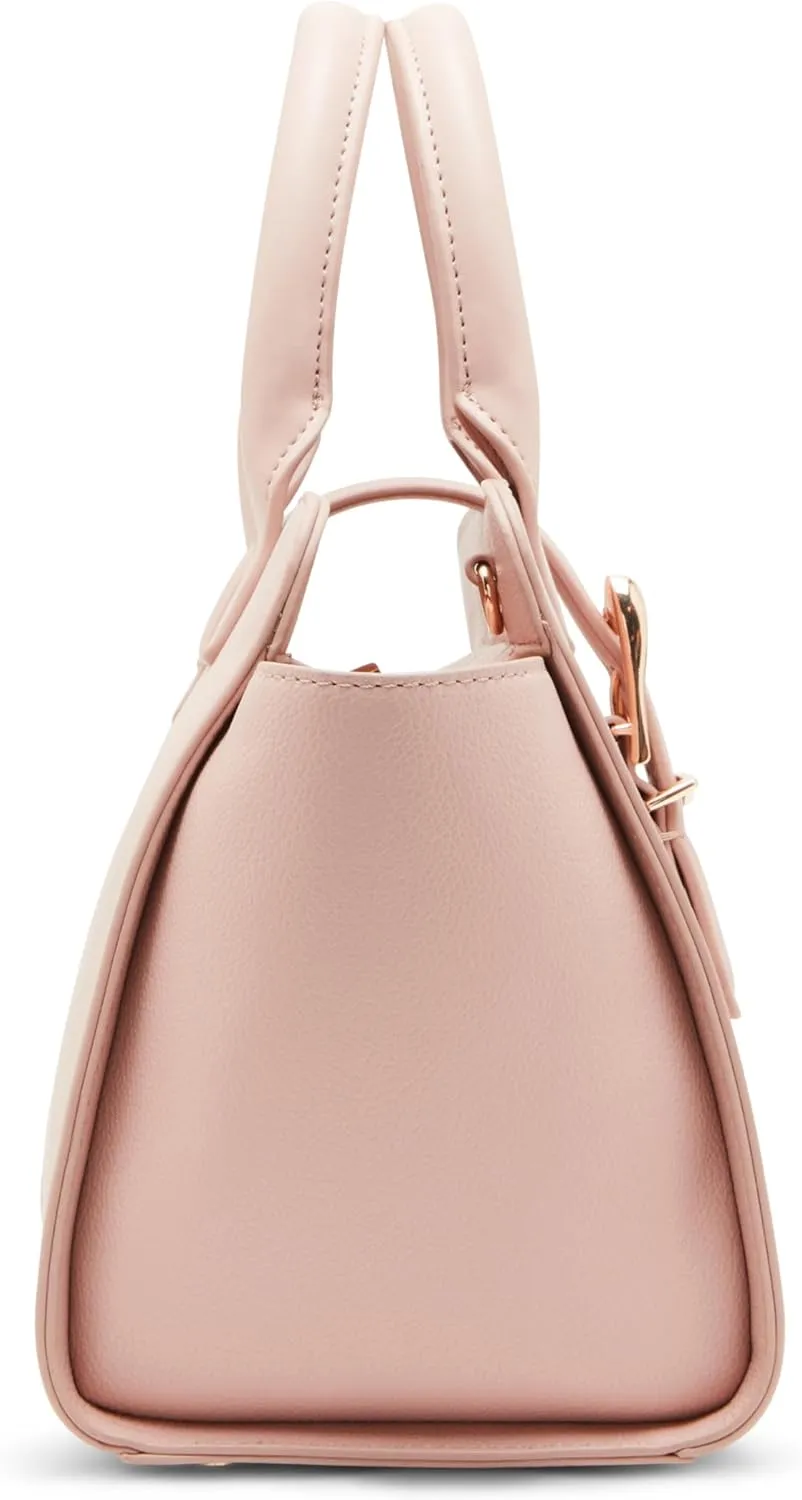 Anne Klein Sculpted Buckle Satchel with Convertible Strap