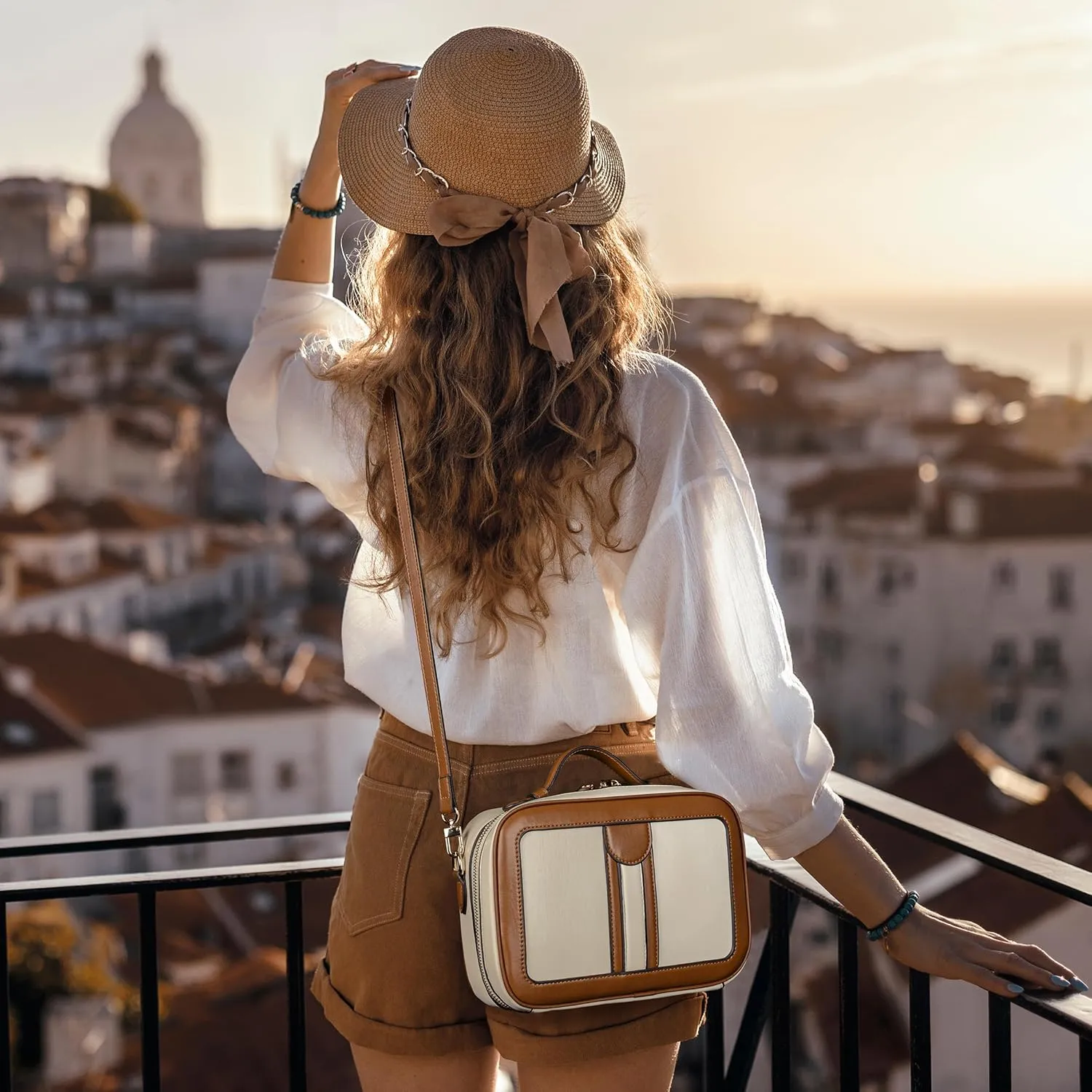 Anti Theft Crossbody Bag For Women Men Trendy. Rfid Blocking Bag Locking Zippered Travel Bag Top Handle Shoulder Handbags