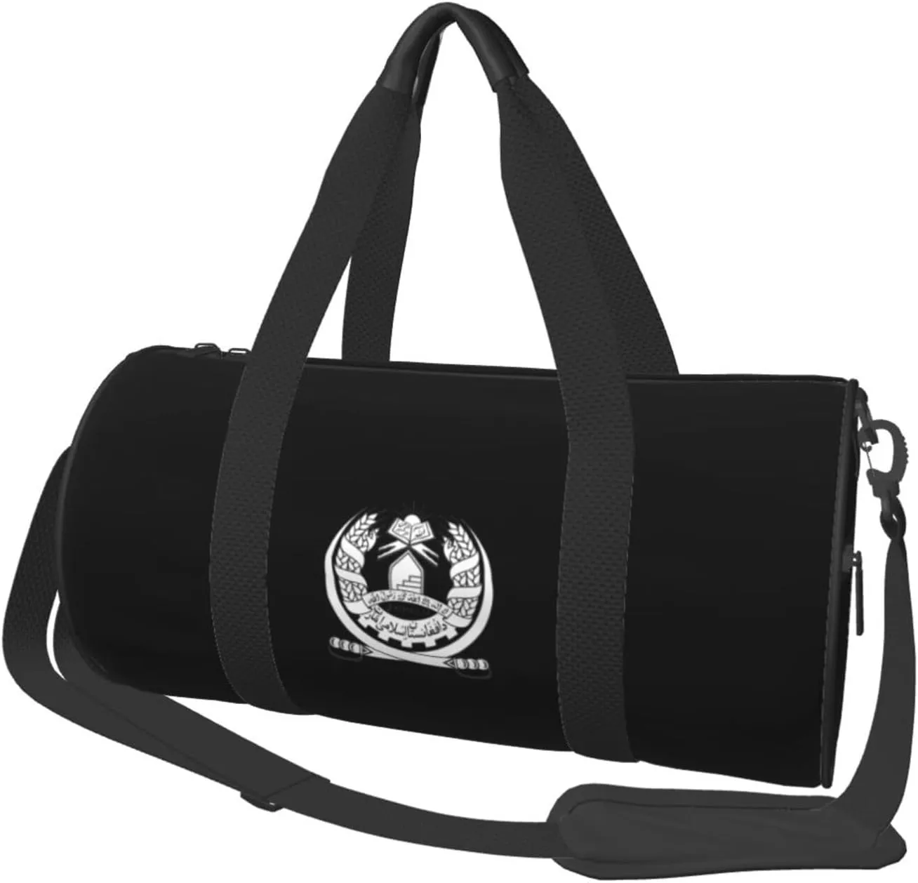 Arms of the Islamic Emirate of Afghanistan Convertible Garment Bag with Shoulder Strap, Carry on Garment Duffel Bag for Men Women - Rolling Foldable for Travel Luggage Bags (Black)