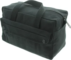 ARMYU Heavy Duty Small Tool Bag Tactical Cotton Canvas Mechanics Bag, 11" x 7" x 6", Black