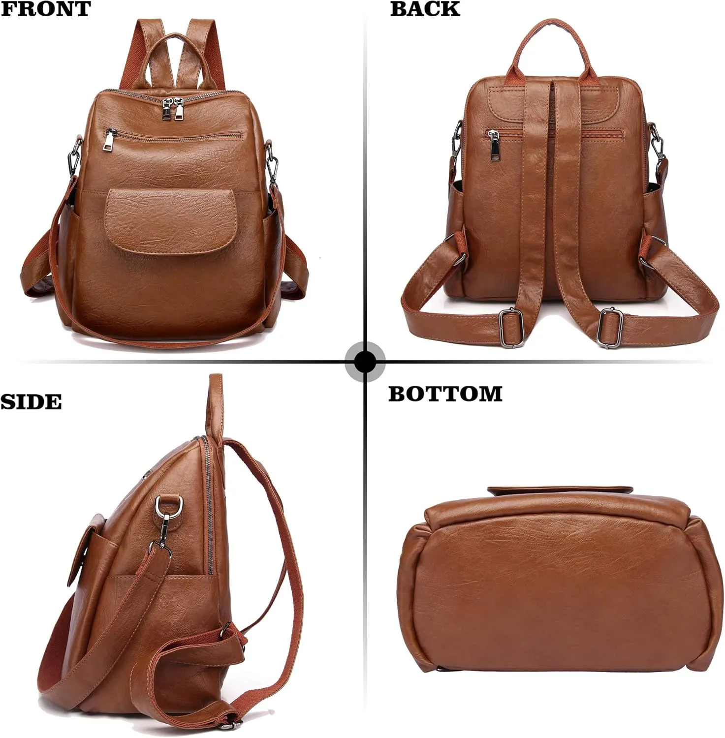 ASDSSRY Women Fashion Backpack Purse Waterproof Bookbags Travel Shopping Rucksack Convertible Ladies Shoulder Bag