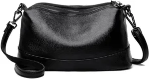Aslana Floral-Embossed Genuine Leather Shoulder Crossbody Bag Handbag for Women