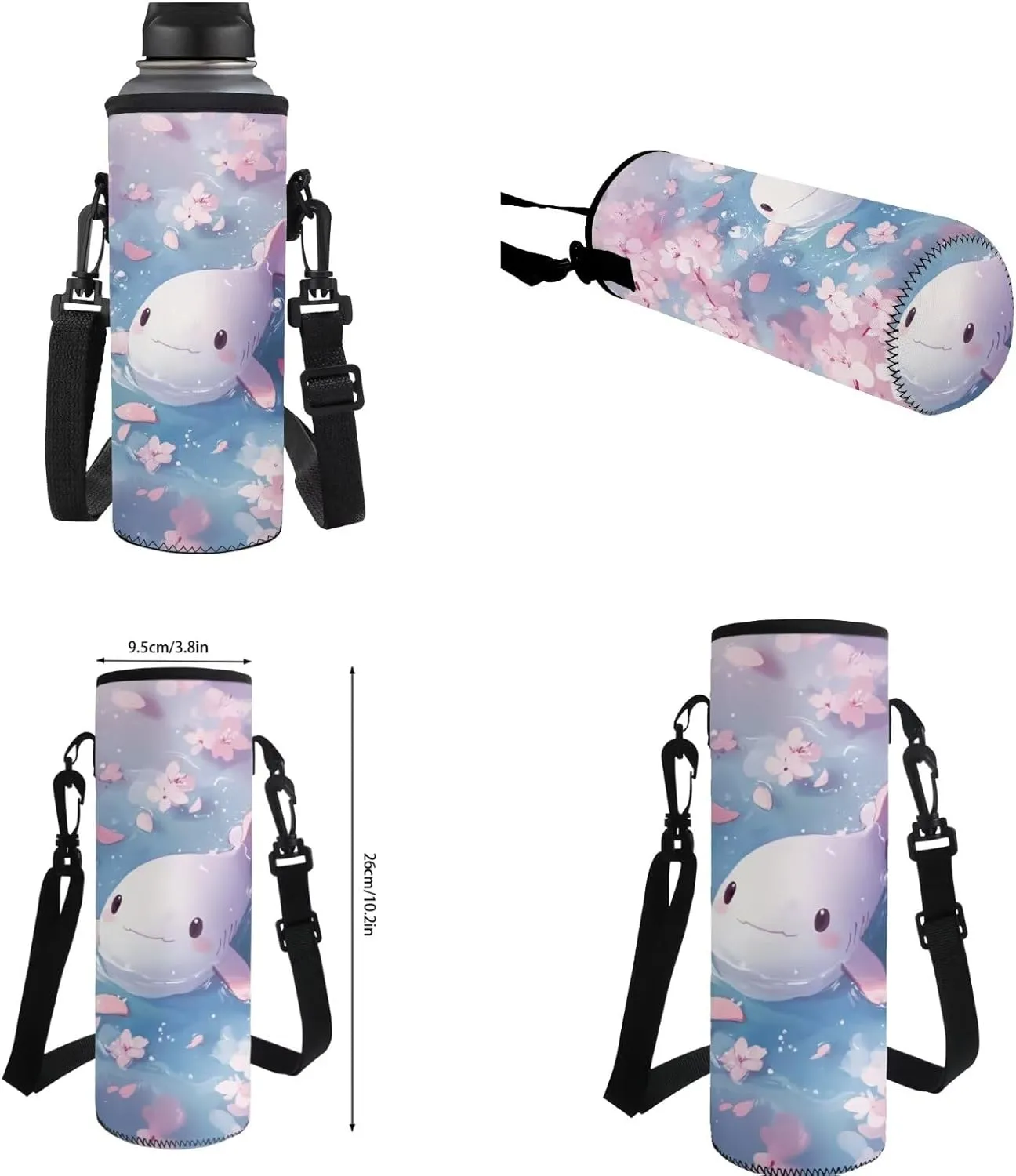 Axolotl Girls Backpack with Lunch Box Elementary Preschool Primary School Bag with Lunch Bag Children Student Bookbag Set for School 4 in1 Travel Daycare Rucksack for Teen Girls