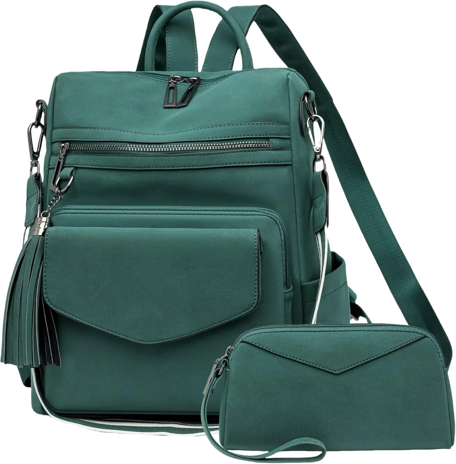 Backpack Purse for Women Fashion Designer Backpack Ladies Travel Convertible Shoulder Bags (Green)