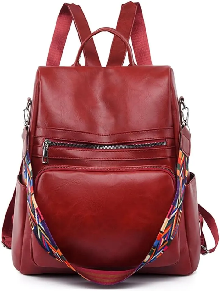 Backpack Purse for Women Fashion PU Leather Travel Large Ladies Shoulder Bag