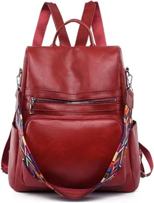 Backpack Purse for Women Fashion PU Leather Travel Large Ladies Shoulder Bag