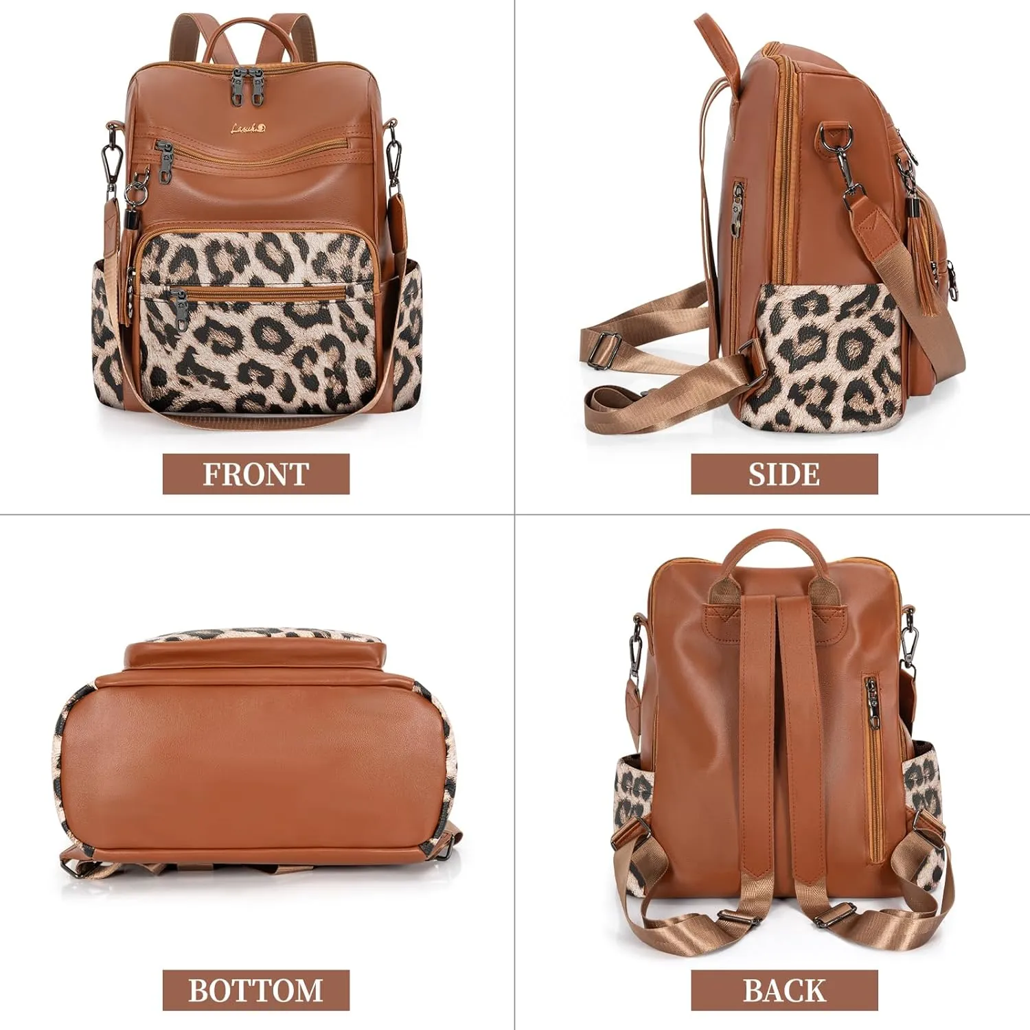 Backpack Purse for Women Travel Convertible Shoulder Tassel Bag Ladies Work Travel Handbags