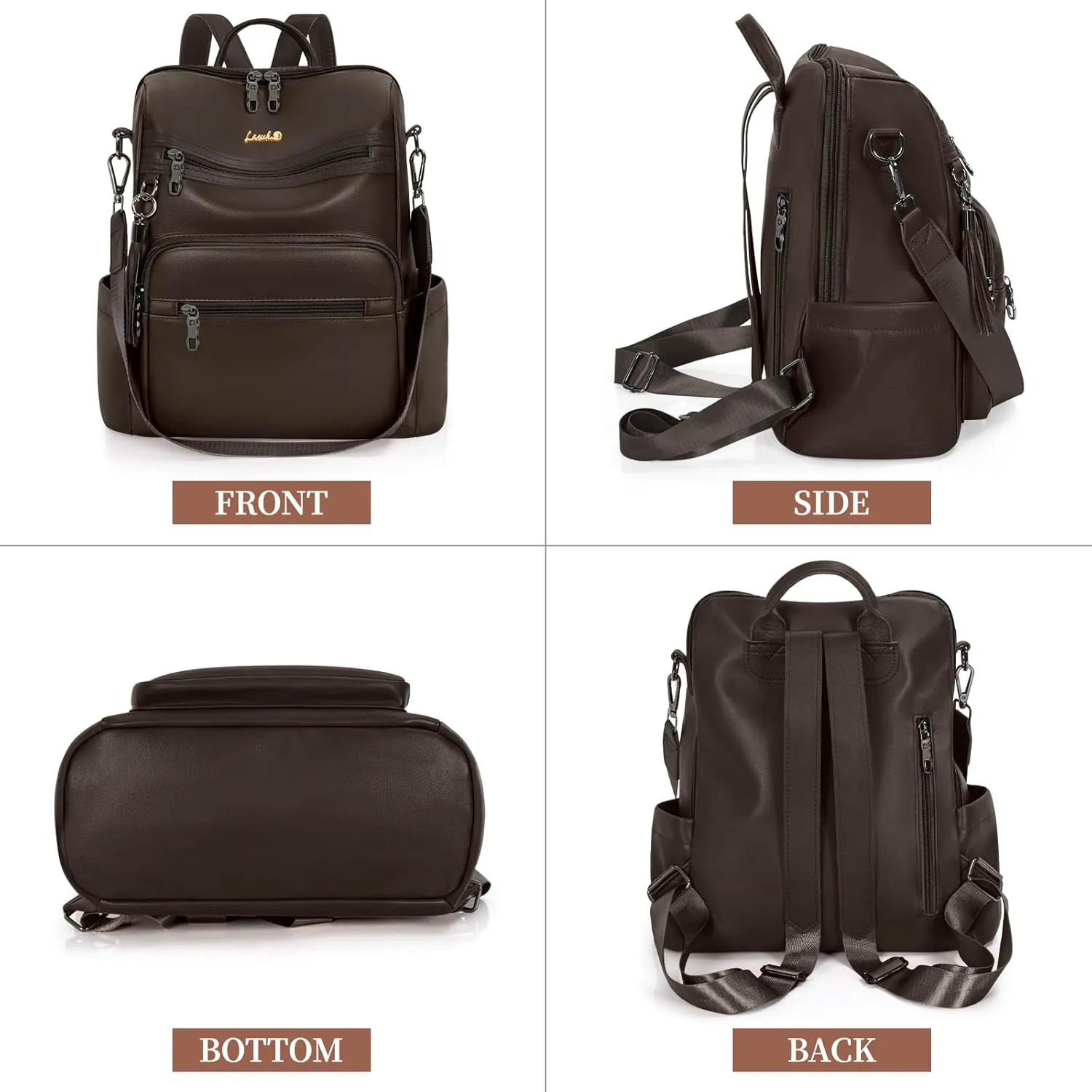 Backpack Purse for Women Travel Convertible Shoulder Tassel Bag Ladies Work Travel Handbags
