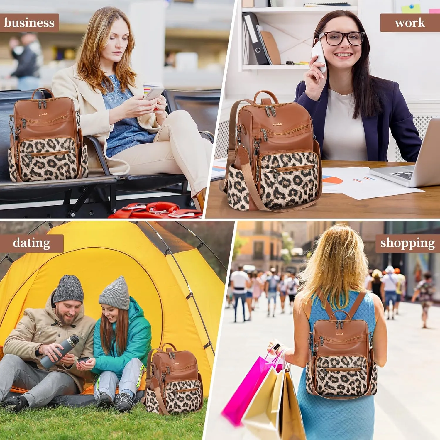 Backpack Purse for Women Travel Convertible Shoulder Tassel Bag Ladies Work Travel Handbags