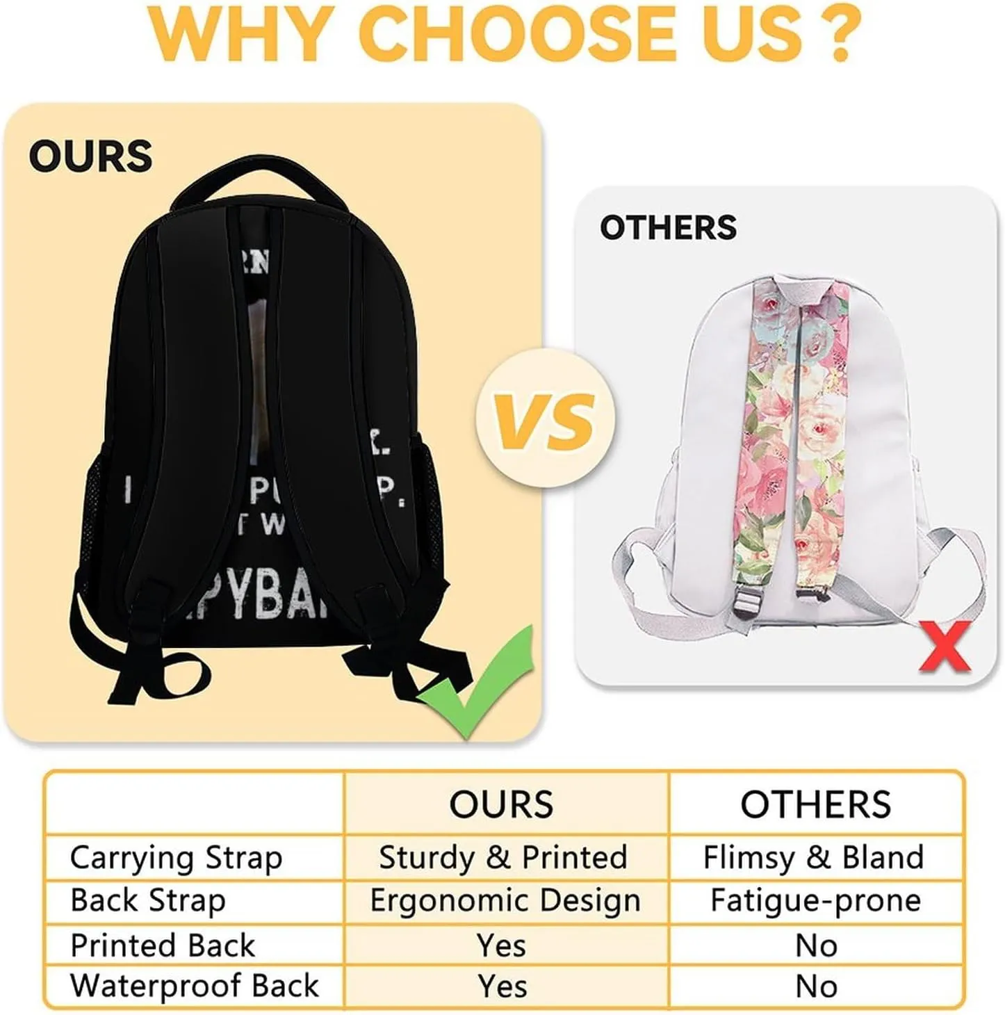 Backpack with Lunch Box for Elementary - Set of 3 School Backpacks Matching Combo - Funny Black Bookbag and Pencil Case Bundle