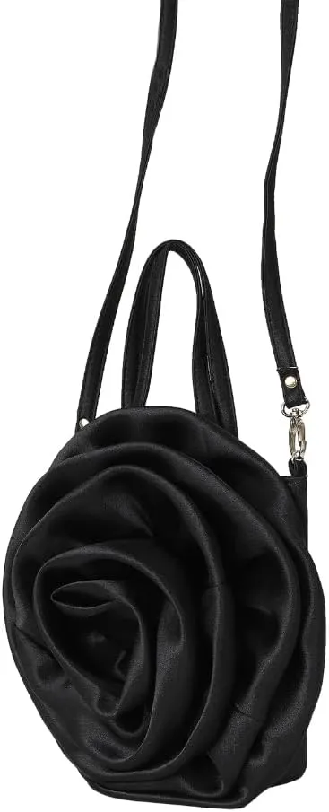 Bag 3D Rose Shape Handbag for Women Fashion Banquet Prom Wedding Evening Bag Crossbody Shoulder Bag