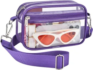 Bagenius Clear Bag for Stadium Events Clear Purse with Removable Strap Transparent Bag for Concert and Sport Events