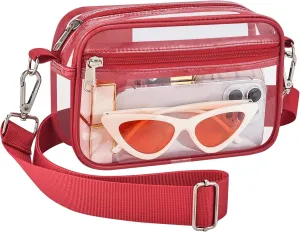 Bagenius Clear Bag for Stadium Events Clear Purse with Removable Strap Transparent Bag for Concert and Sport Events