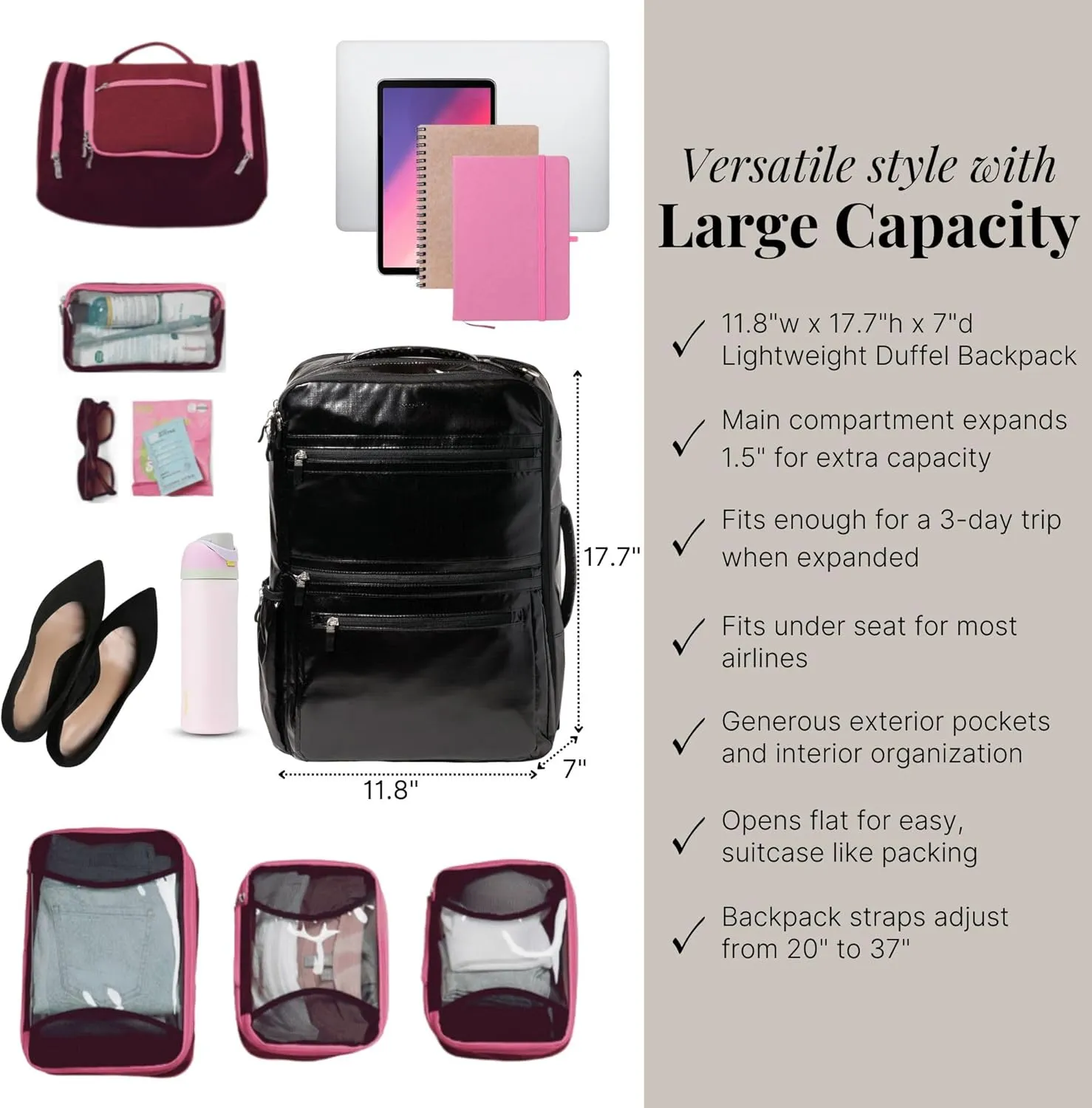 Baggallini Modern Convertible Travel Backpack