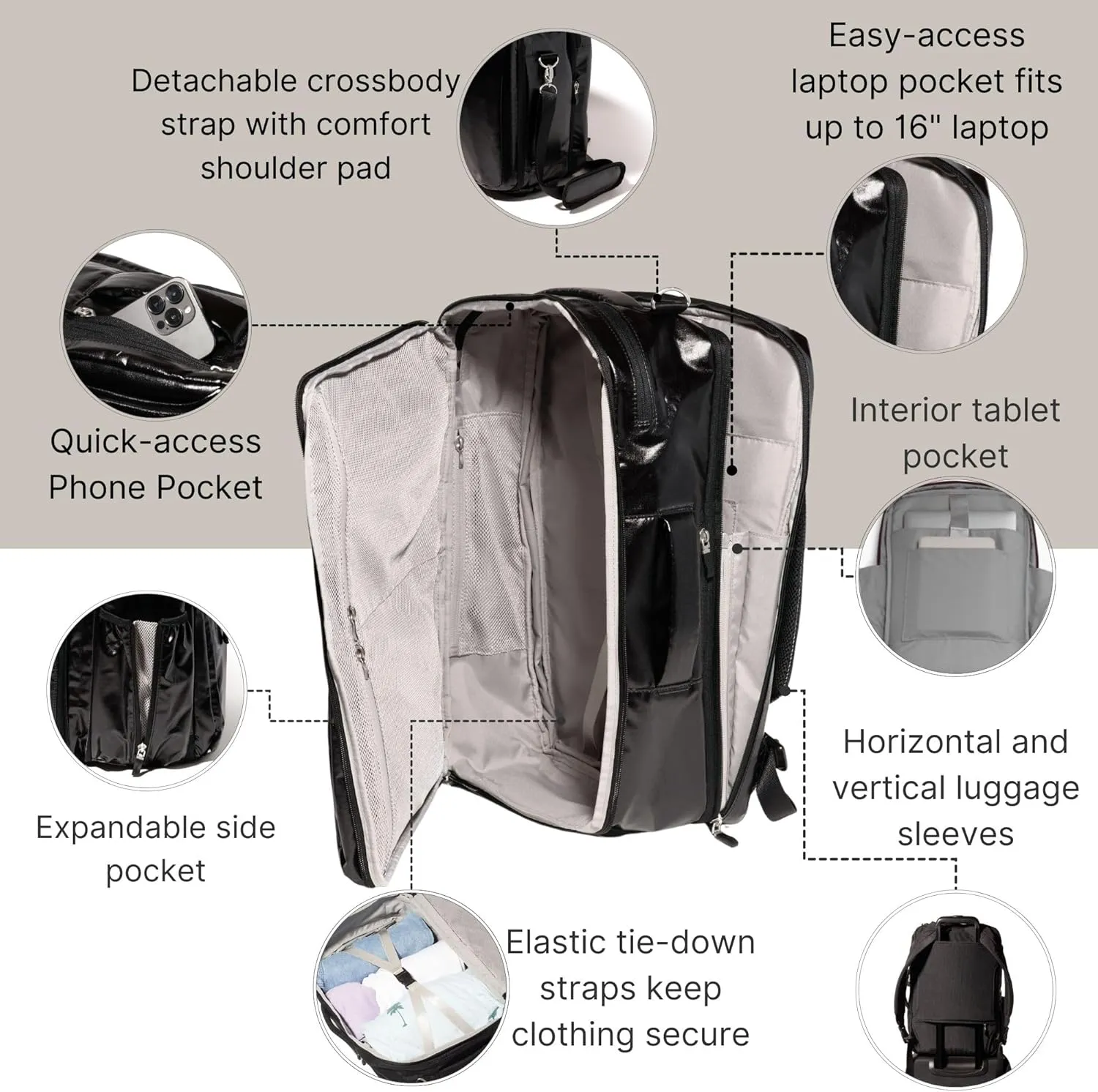 Baggallini Modern Convertible Travel Backpack