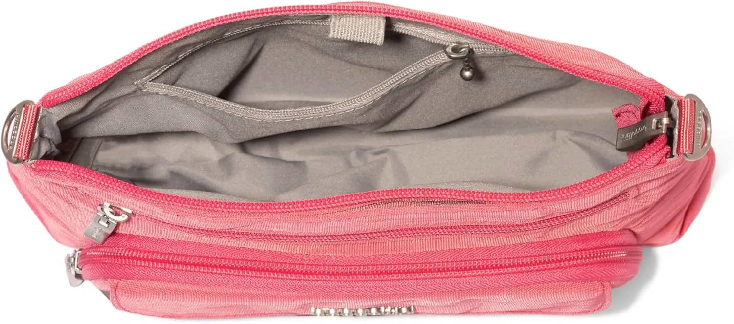 Baggallini Original Everyday 11x 7.5 Crossbody Bags for Women RFID Protected Lightweight Nylon Zippered Travel Purse