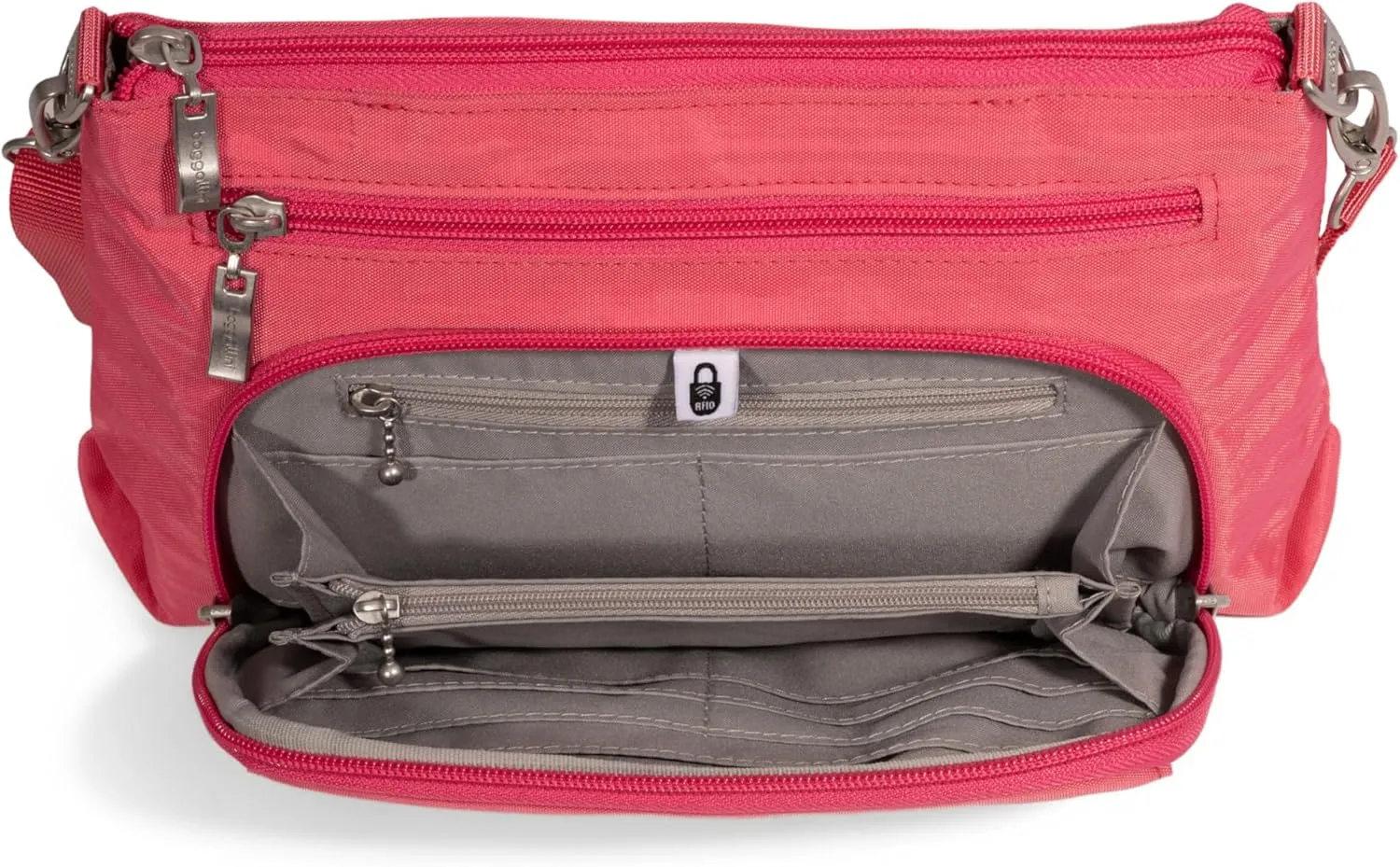 Baggallini Original Everyday 11x 7.5 Crossbody Bags for Women RFID Protected Lightweight Nylon Zippered Travel Purse