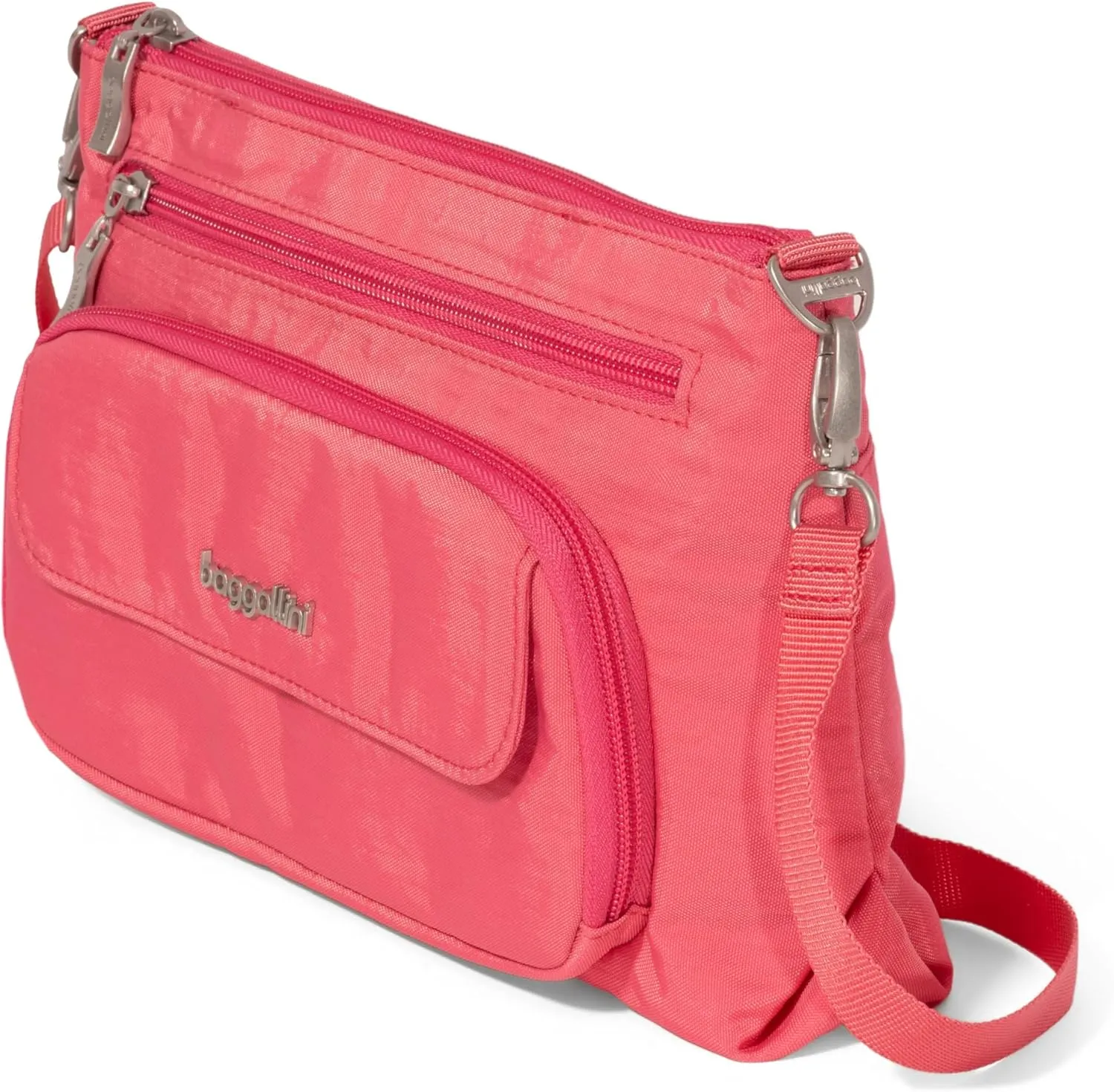 Baggallini Original Everyday 11x 7.5 Crossbody Bags for Women RFID Protected Lightweight Nylon Zippered Travel Purse