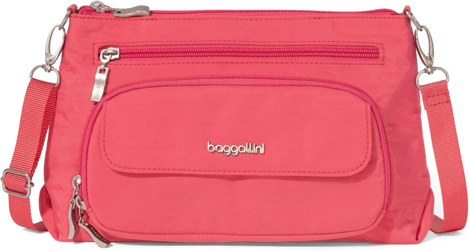 Baggallini Original Everyday 11x 7.5 Crossbody Bags for Women RFID Protected Lightweight Nylon Zippered Travel Purse