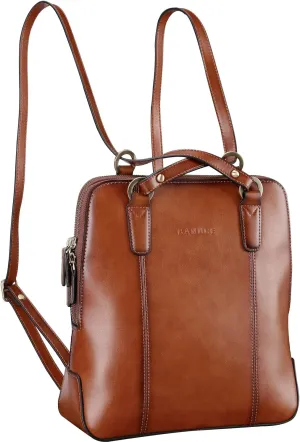 Banuce Stylish Small Convertible Leather Backpack Purse for Women Shoulder Bag Brown