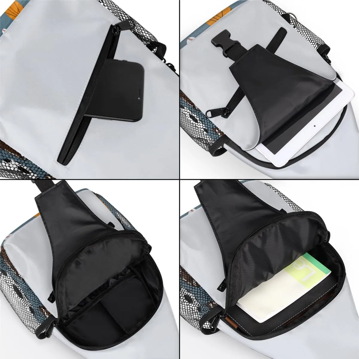 Basketball Baseball Rugby Sling Bag for Women Men Crossbody Sling Backpack Shoulder Bag Chest Bag Daypack for Travel Hiking Outdoor