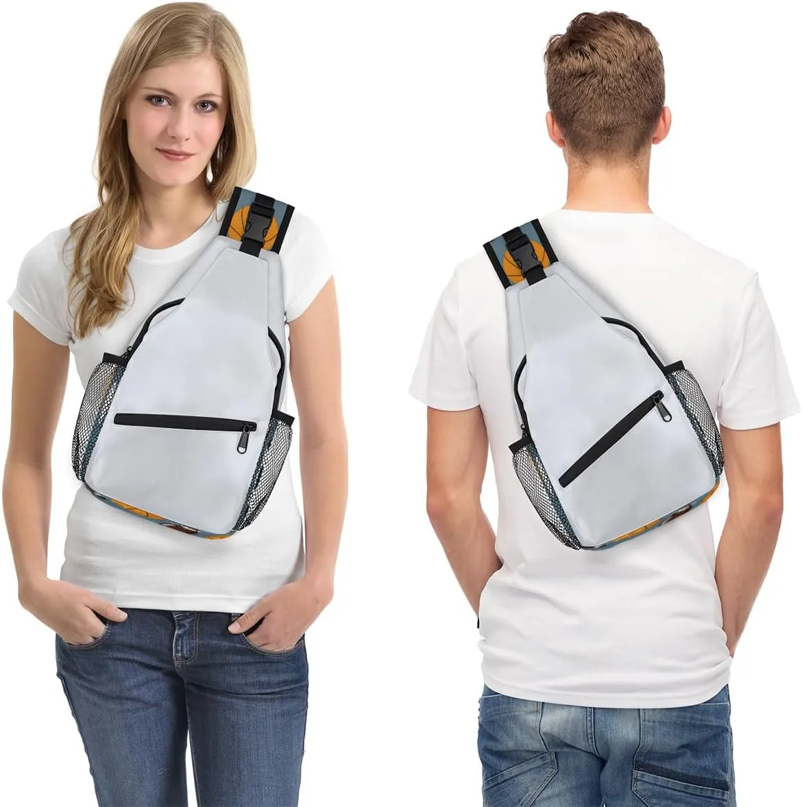 Basketball Baseball Rugby Sling Bag for Women Men Crossbody Sling Backpack Shoulder Bag Chest Bag Daypack for Travel Hiking Outdoor