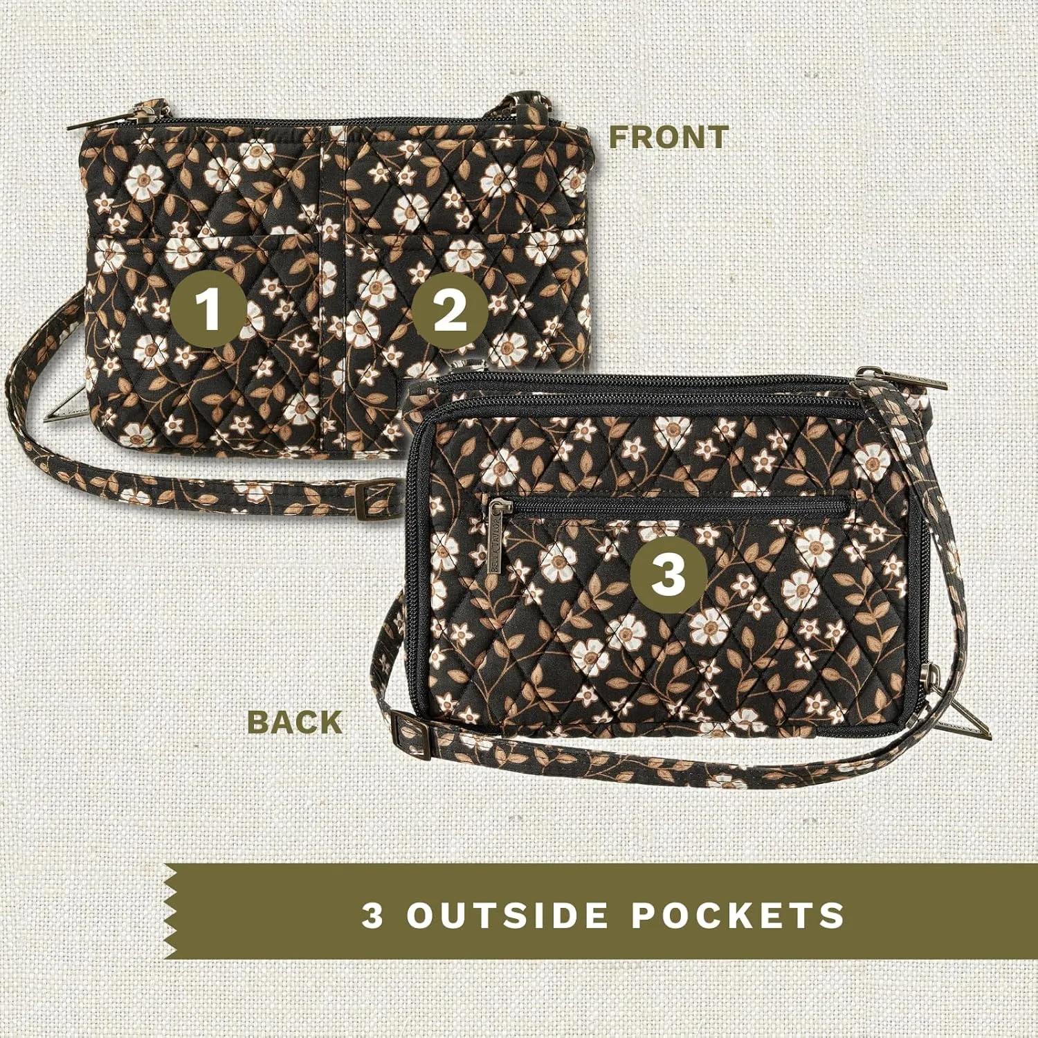 Bella Taylor Essentials Crossbody Purse with Built In Wallet