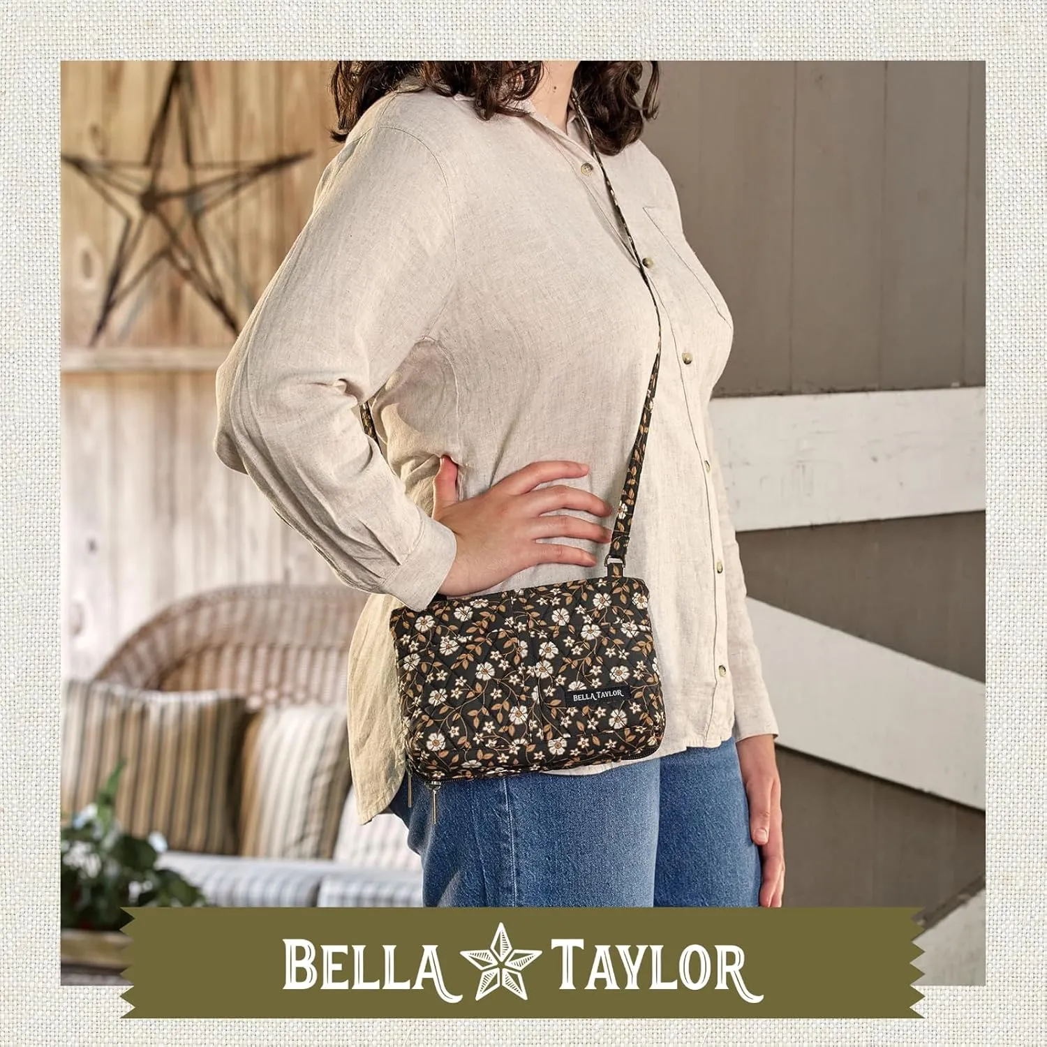Bella Taylor Essentials Crossbody Purse with Built In Wallet