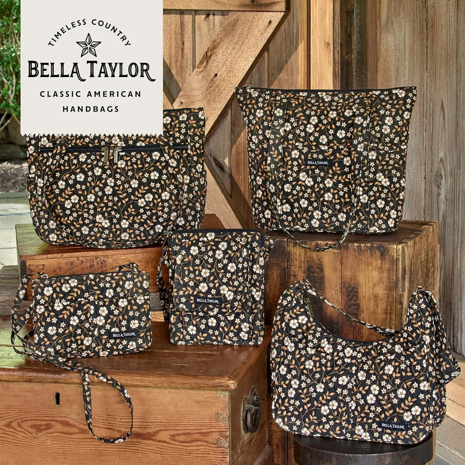Bella Taylor Essentials Crossbody Purse with Built In Wallet