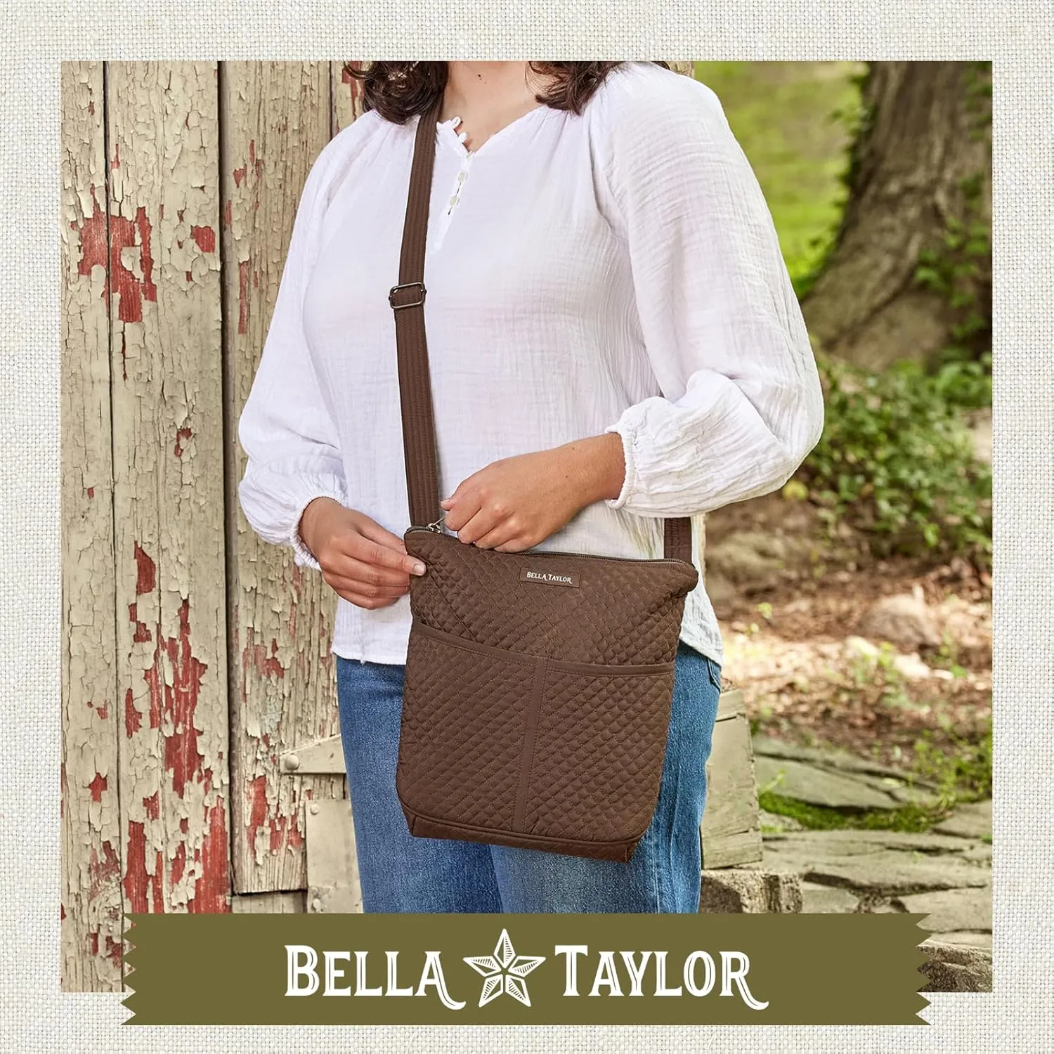 Bella Taylor Hipster Crossbody Purse for Women | Medium Size Shoulder Bag with Adjustable Strap