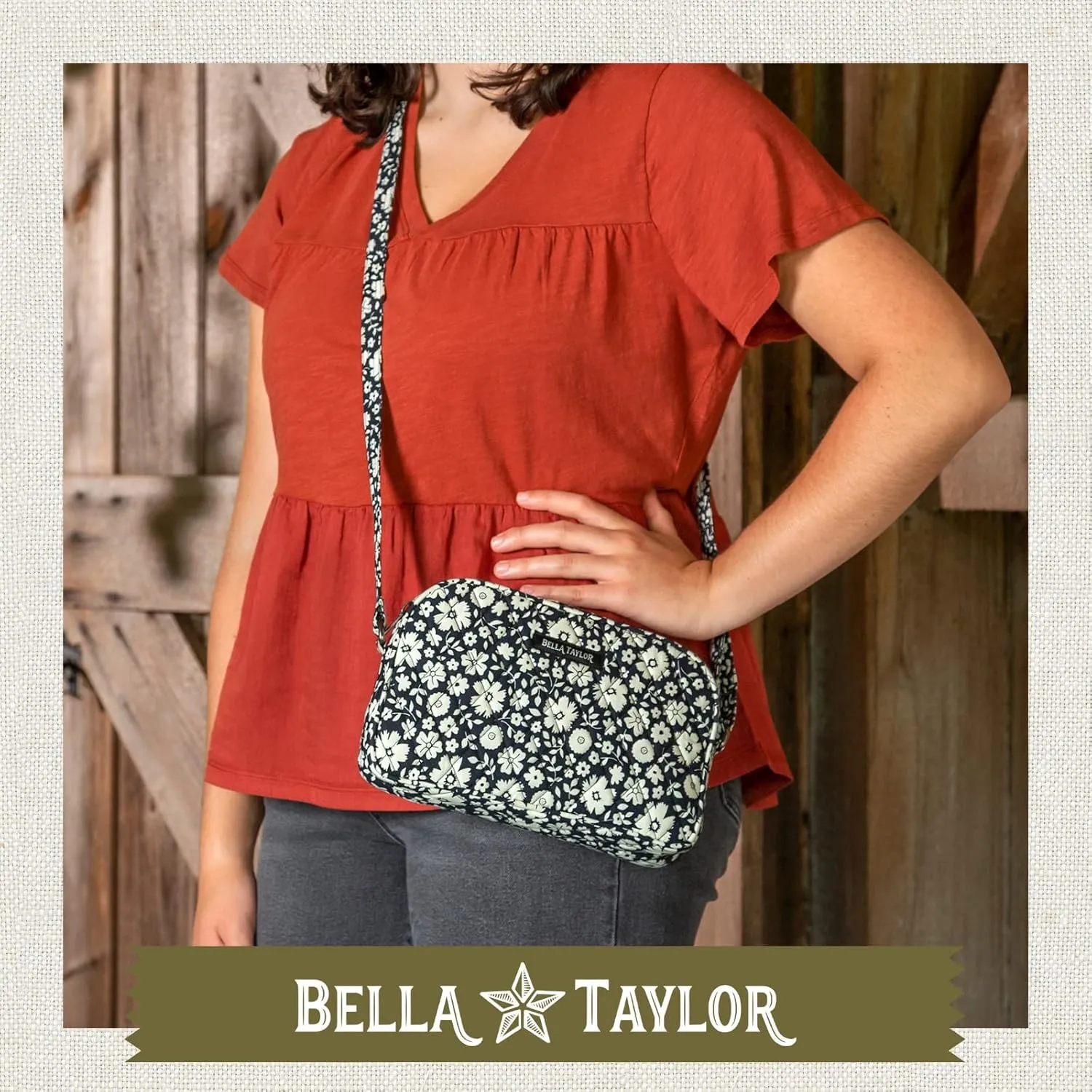 Bella Taylor Simple Crossbody Purse for Women, Small Shoulder Handbag
