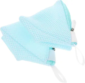 BESTYASH 2pcs Zippered Mesh Laundry Bags Triangular Polyester Wash Pouches for Machine Washing for Socks Underwear and