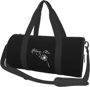 Blow Me Dandelion Convertible Garment Bag with Shoulder Strap, Carry on Garment Duffel Bag for Men Women - Rolling Foldable for Travel Luggage Bags (Black)