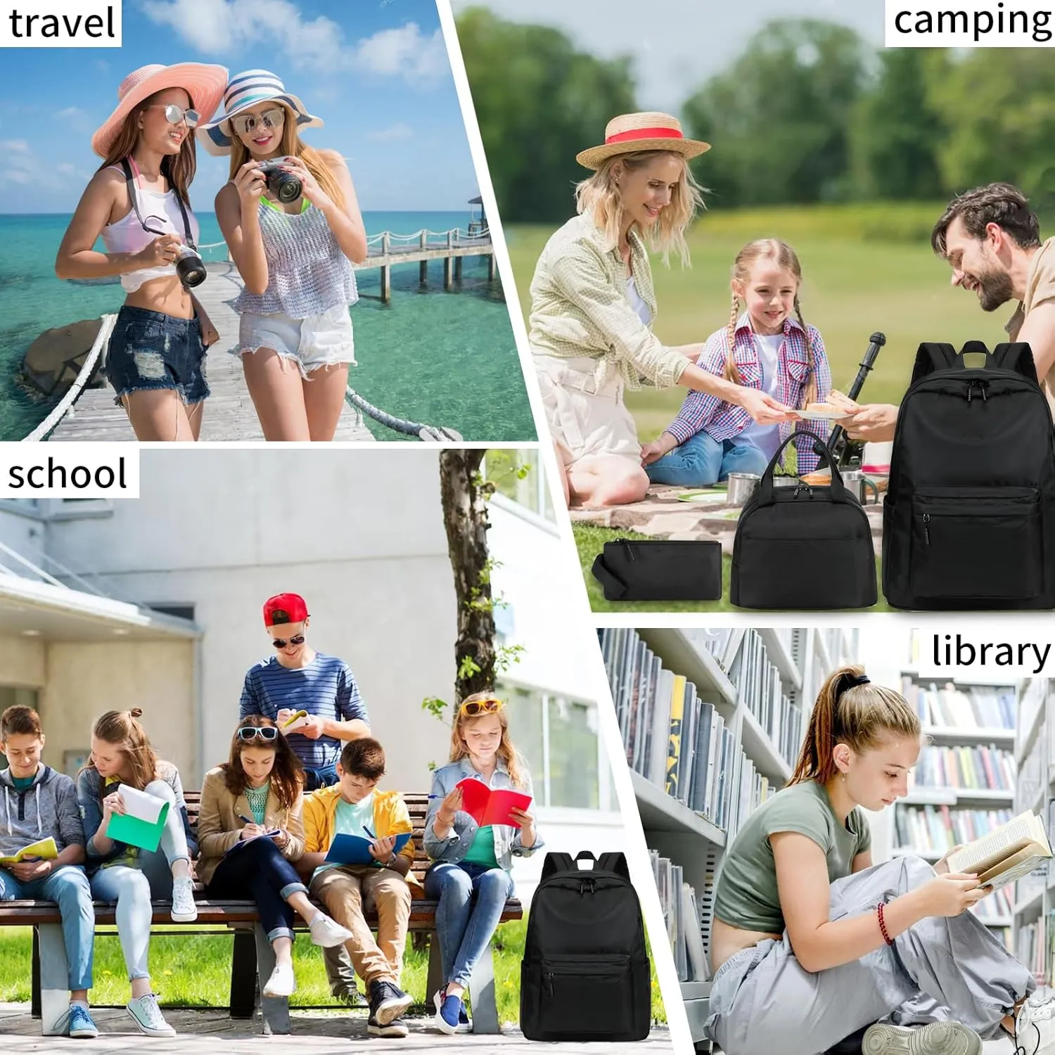 Bluboon Bookbags School Backpack Laptop Schoolbag for Teens Girls High School