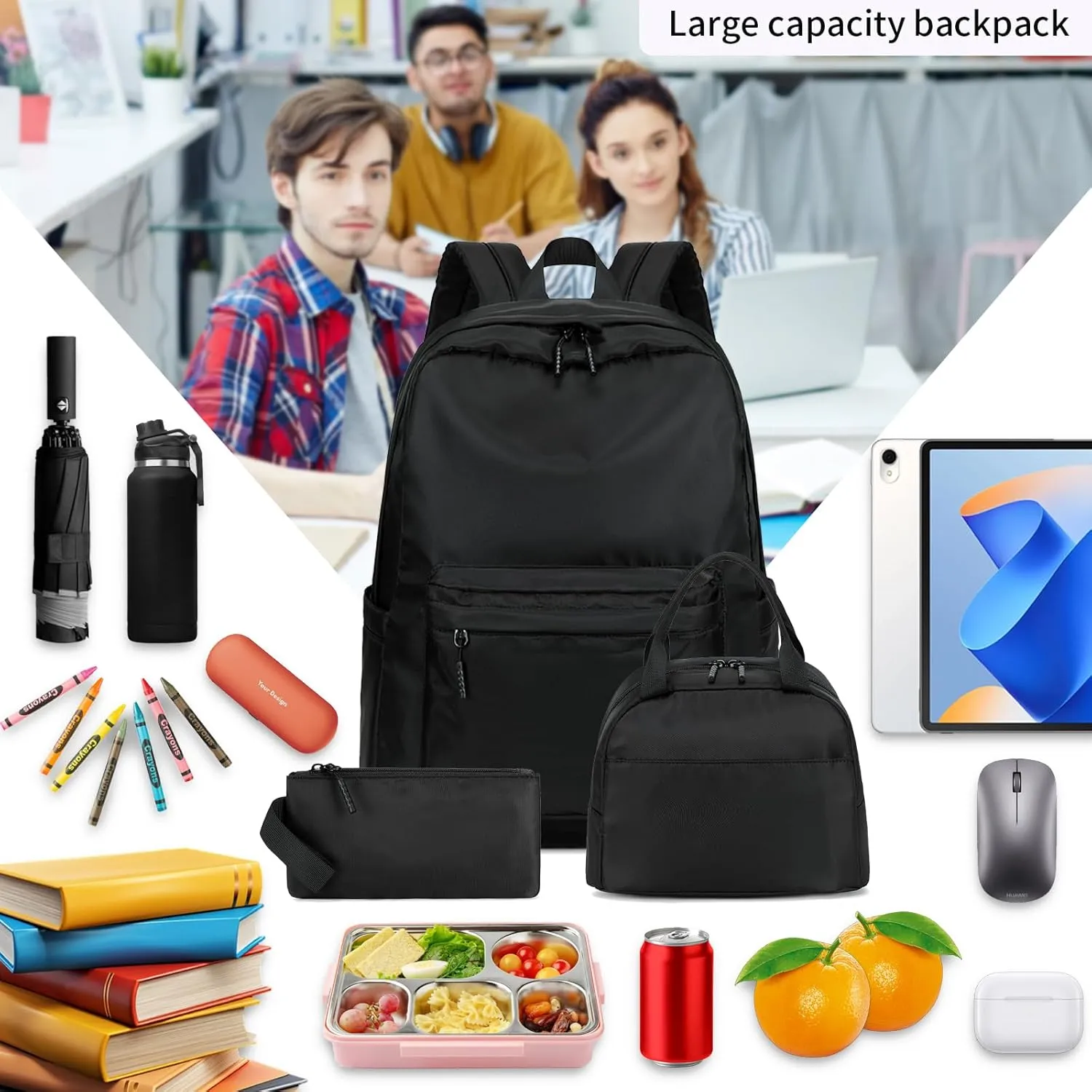 Bluboon Bookbags School Backpack Laptop Schoolbag for Teens Girls High School