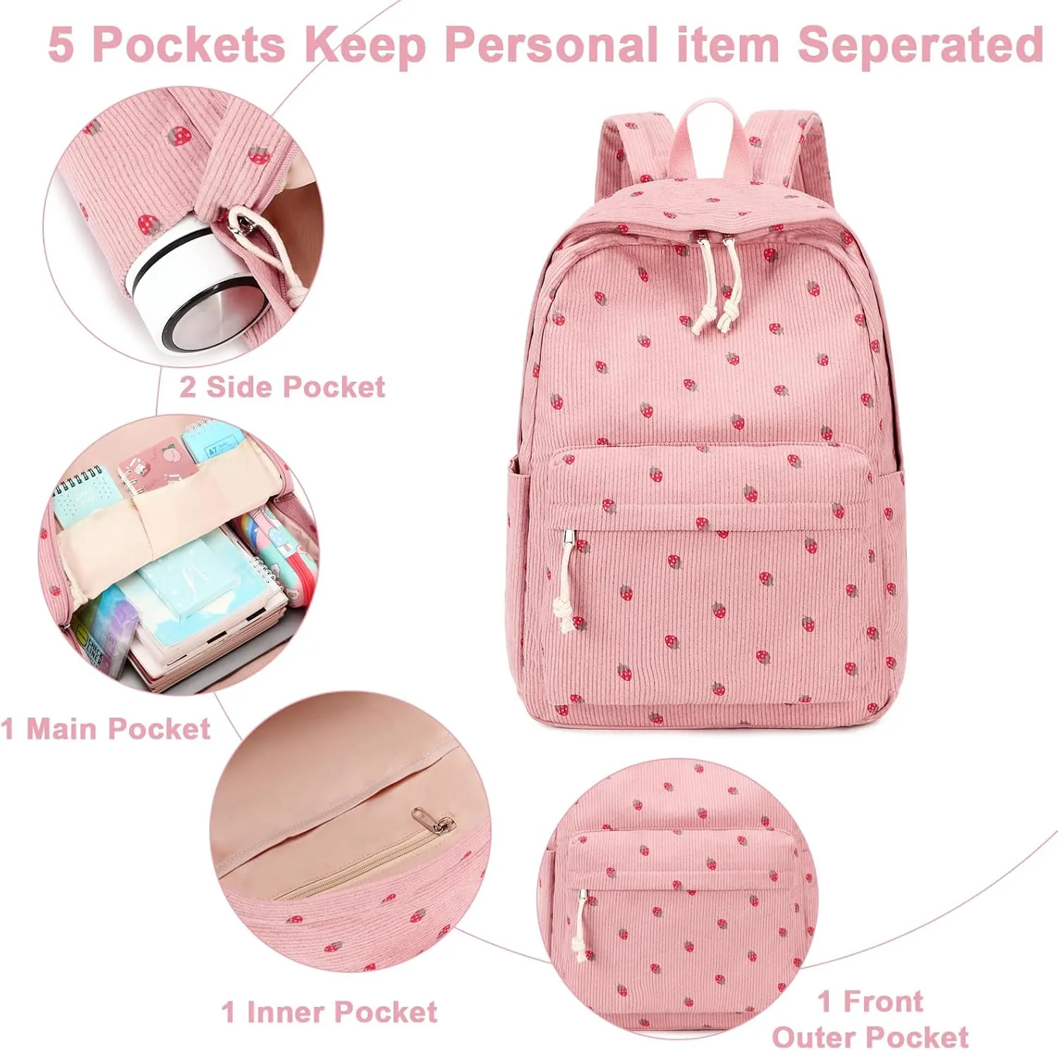 Bluboon School Backpack Teens Girls Boys Kids School Book Bags with Lunch Box Pencil Bag