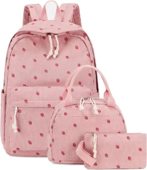 Bluboon School Backpack Teens Girls Boys Kids School Book Bags with Lunch Box Pencil Bag