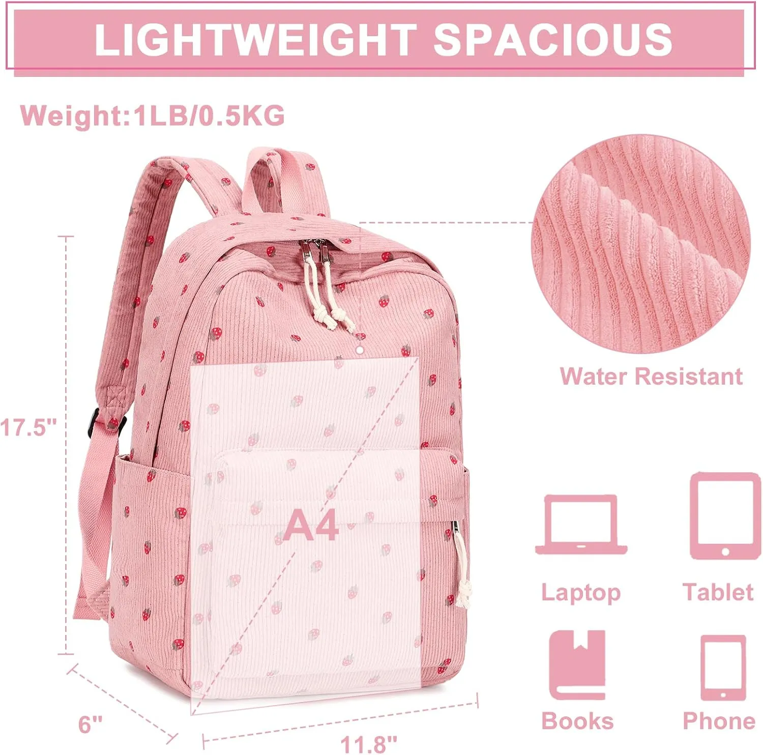 Bluboon School Backpack Teens Girls Boys Kids School Book Bags with Lunch Box Pencil Bag