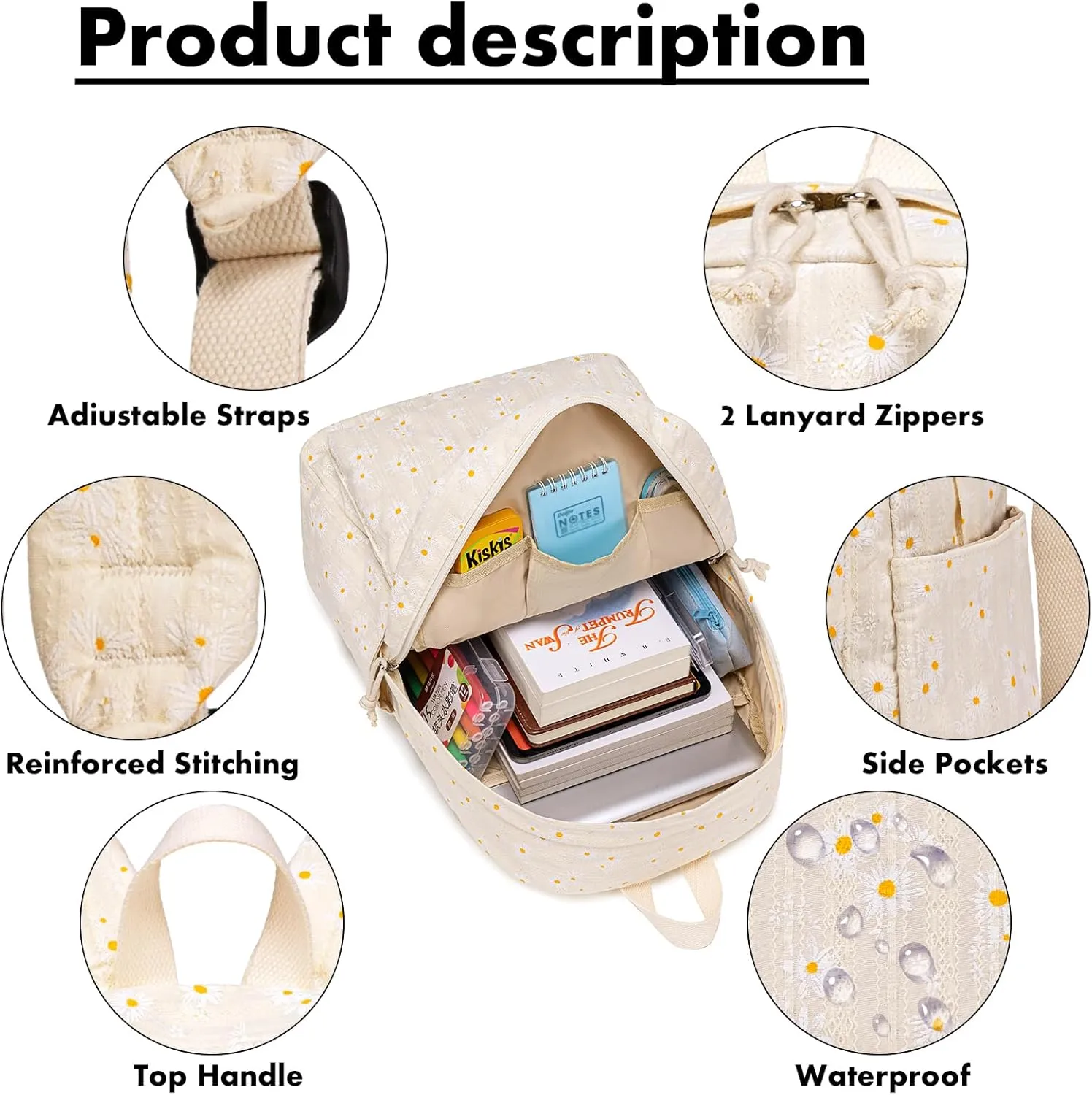 Bluboon School Backpack Teens Girls Boys Kids School Book Bags with Lunch Box Pencil Bag
