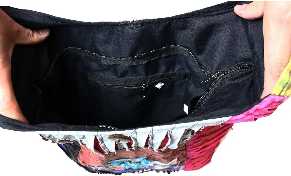 Bohemian Hippie Crossbody Shoulder Bag Sling Slouch Hobo Cotton Handmade Variety Patterns