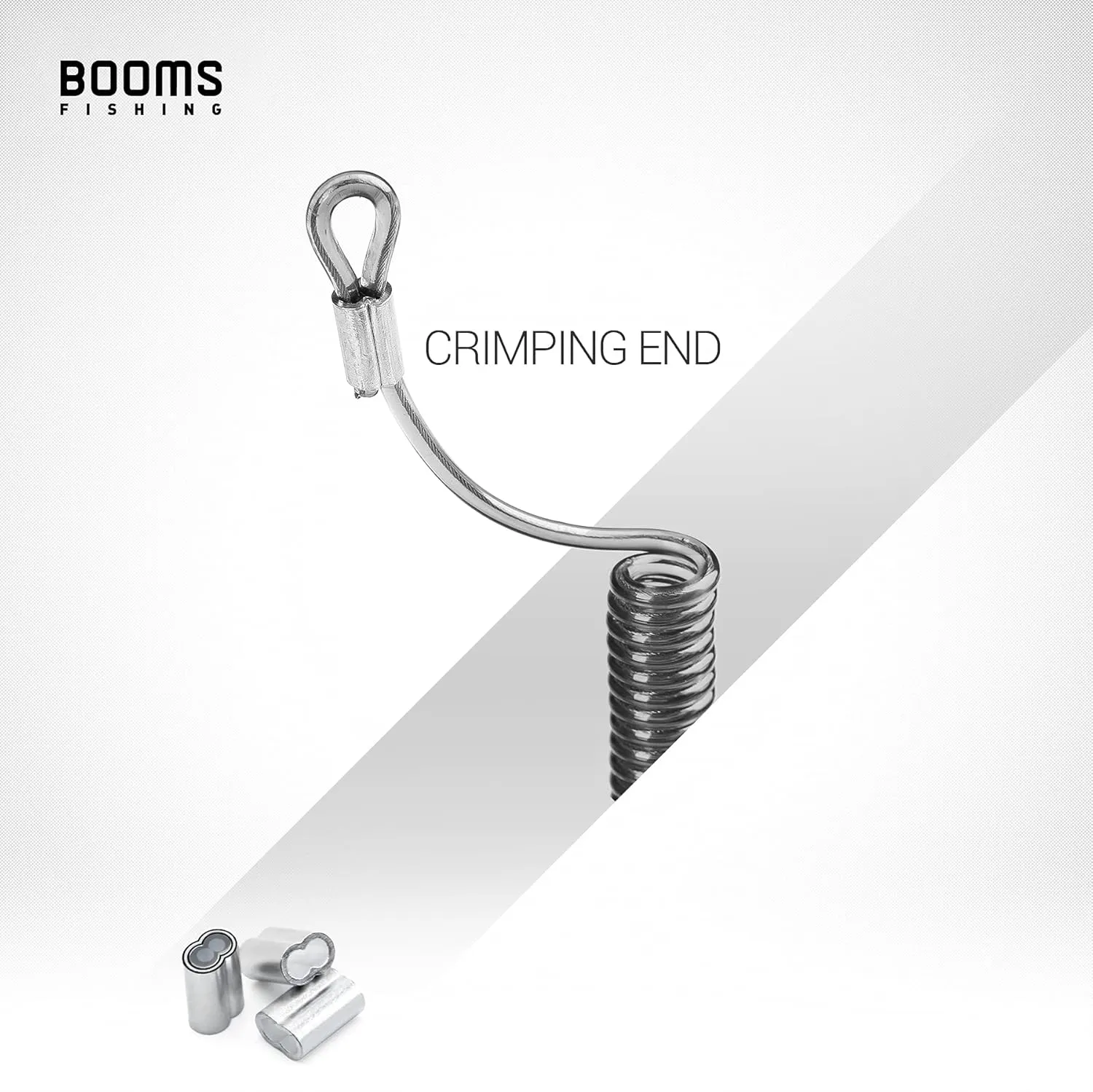 Booms Fishing T04 Fishing Lanyards Fishing Tool/Pole Safety Coil Lanyard Retractable Wire Inside Tup Cover