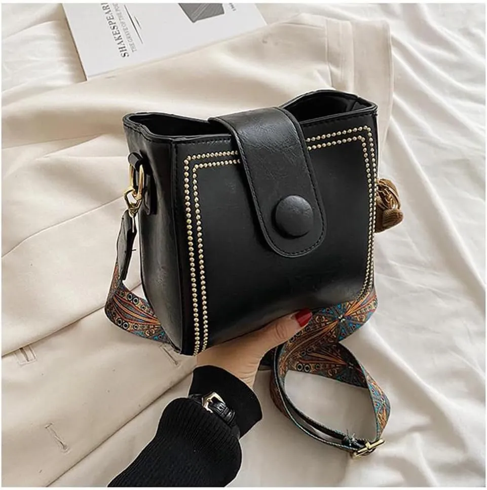 Bootara Bucket Bag, Bootara Women's Vintage Bunny Charm Bucket Bag – Convertible Shoulder Crossbody, Spacious Travel Tote