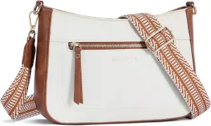 BOSTANTEN Crossbody Bags for Women Vegan Leather Hobo Purses Shoulder Handbags with Detachable Guitar Strap