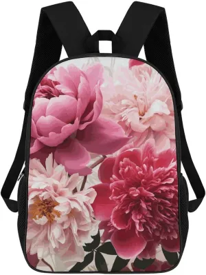 Botanical Floral Business Laptop Backpack for Women Men 17 Inch Carry on Backpack Waterproof Black Bookbag Fashion Lightweight Backpacks for Travel Hiking Camping Casual Daypack Backpacks