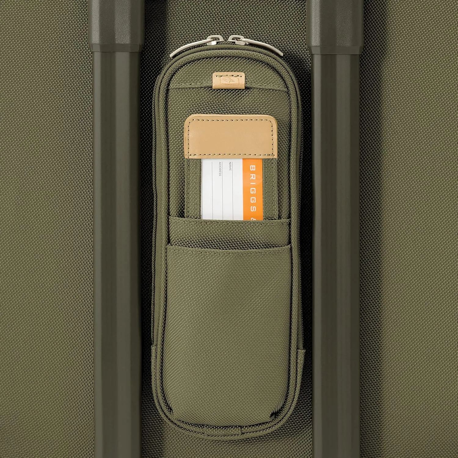 Briggs & Riley 21" Global Carry On Expandable Spinner - Luggage for International Travel, Suitcases with Wheels, Softside Rolling Bag for Men & Women, Self-Repairing Zipper- Baseline Collection, Olive