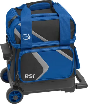 BSI Dash Roller Bowling Bag with Smooth Rolling Wheels, Padded Ball Compartment, Retractable Locking Handle, & Shoe Pocket