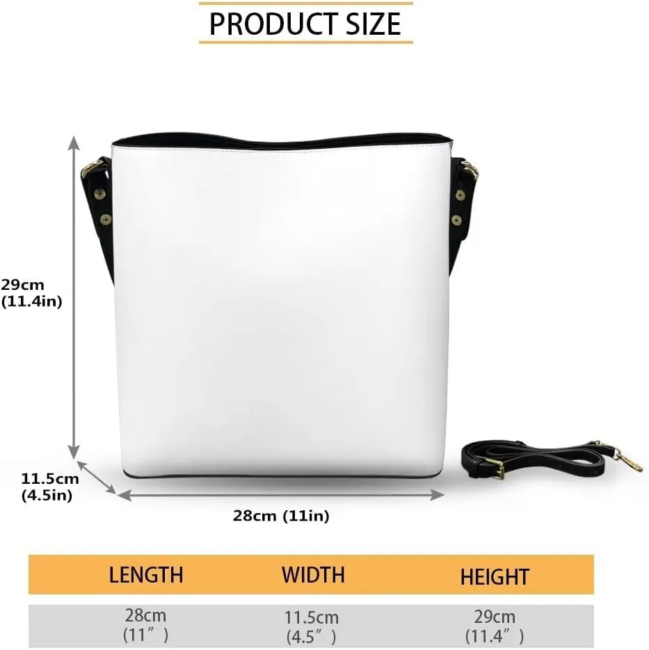 Bucket Bag Crossbody Bag Summer Purse Shoulder Bags Crossbody Purses PU Leather Tote Bag with 2 Detachable Straps