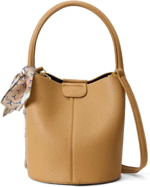 Bucket Bags for Women, Vegan Leather SMALL Crossbody Bags, Trendy Top-handle purses with 2 Removable Shoulder Straps
