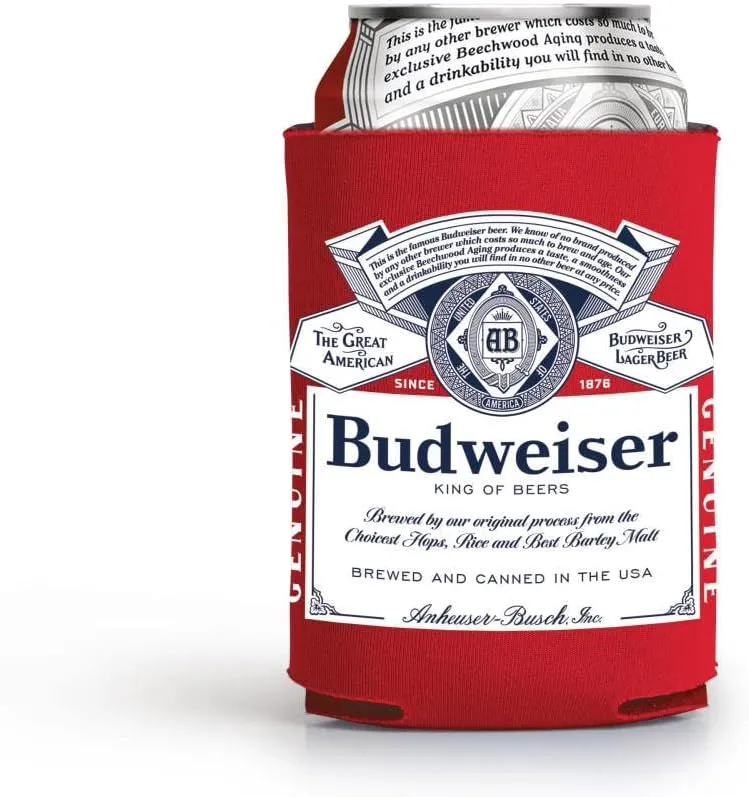 Budweiser Signature 12 Ounce Can Cooler - Set of 2