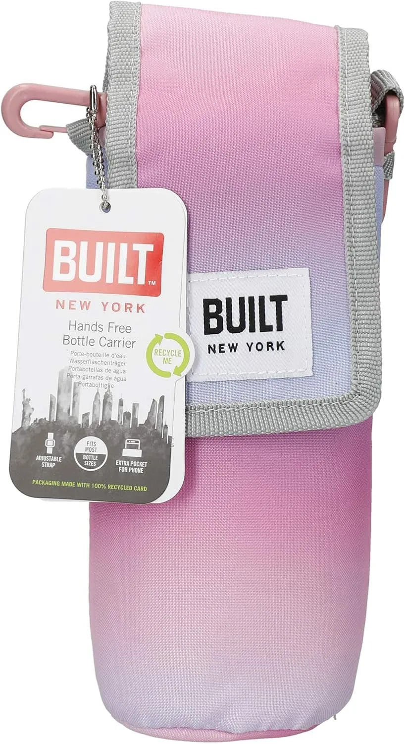 Built Insulated Bottle Bag with Shoulder Strap & 'Interactive' Design, 100% Polyester with Food Safe PEVA Lining, Multi Colour, 9 x 11 x 25cm